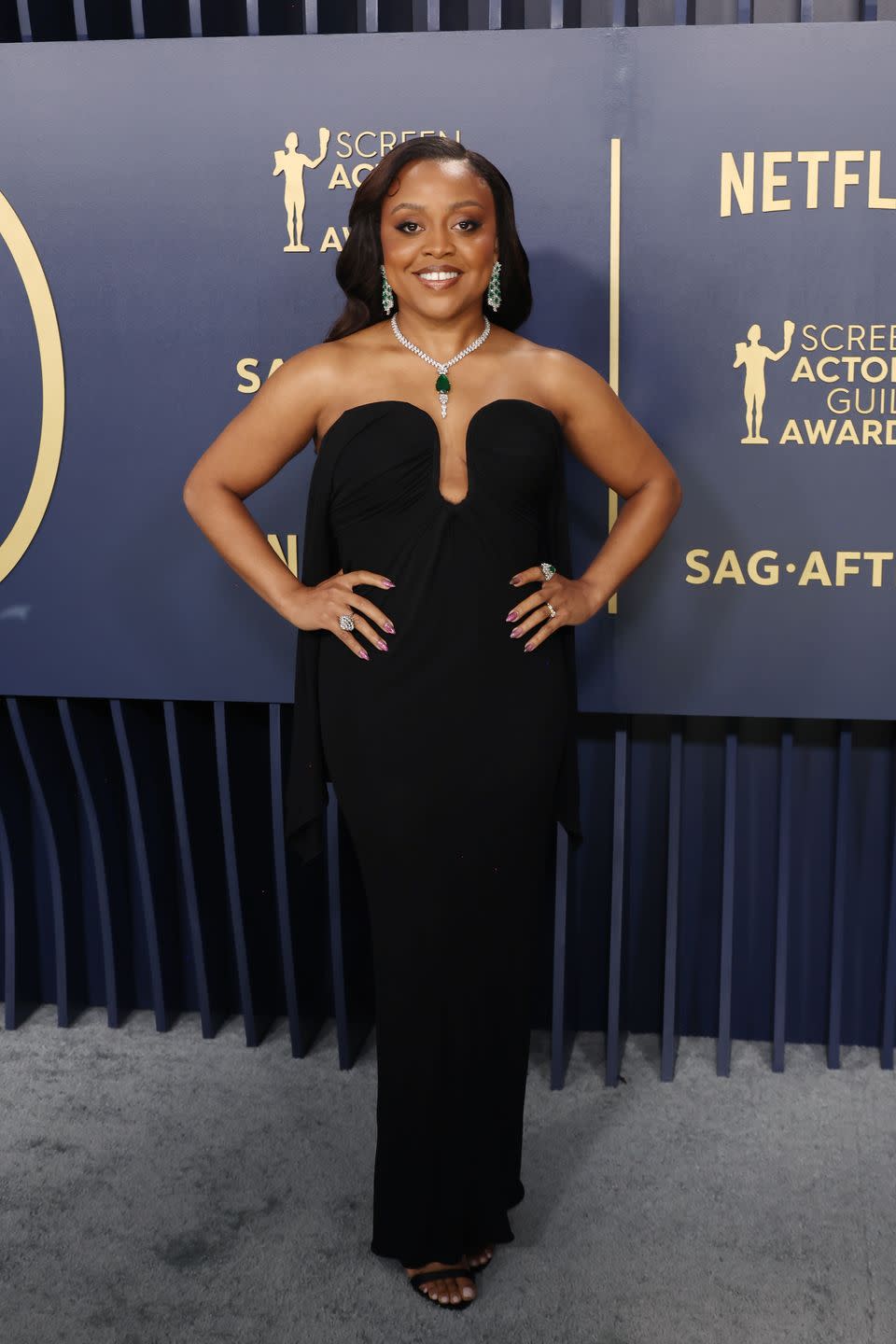 los angeles, california february 24 peneacutelope cruz attends the 30th annual screen actors guild awards at shrine auditorium and expo hall on february 24, 2024 in los angeles, california photo by amy sussmanwireimage