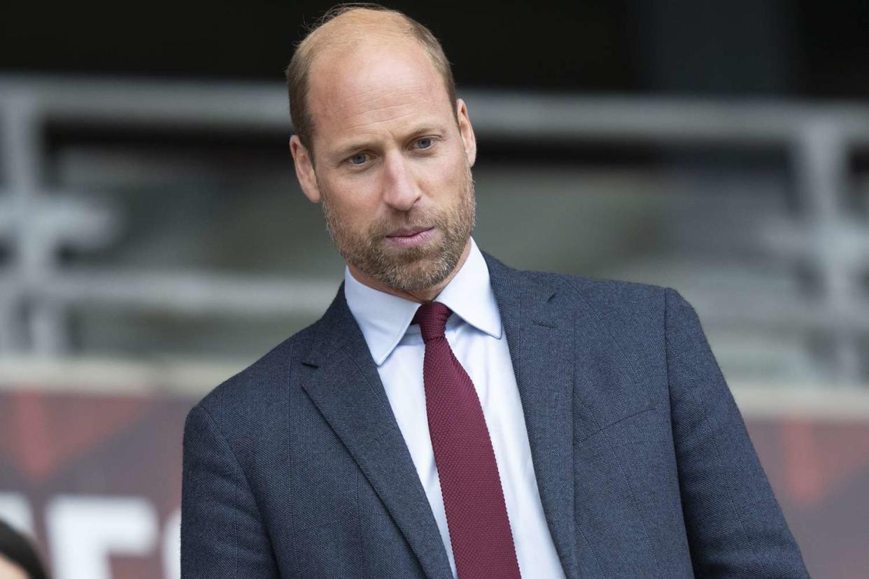 <p>Mark Cuthbert/UK Press via Getty</p> Prince William, Prince of Wales visits the home of the Scarlets to celebrate the contribution of Welsh female rugby players in support of the Welsh Rugby Union