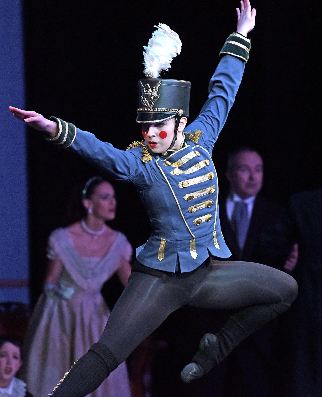 The Soldier Doll comes to life during the Party Scene of the Hanover Theatre Conservatory Ballet's 2018 production of "The Nutcracker."