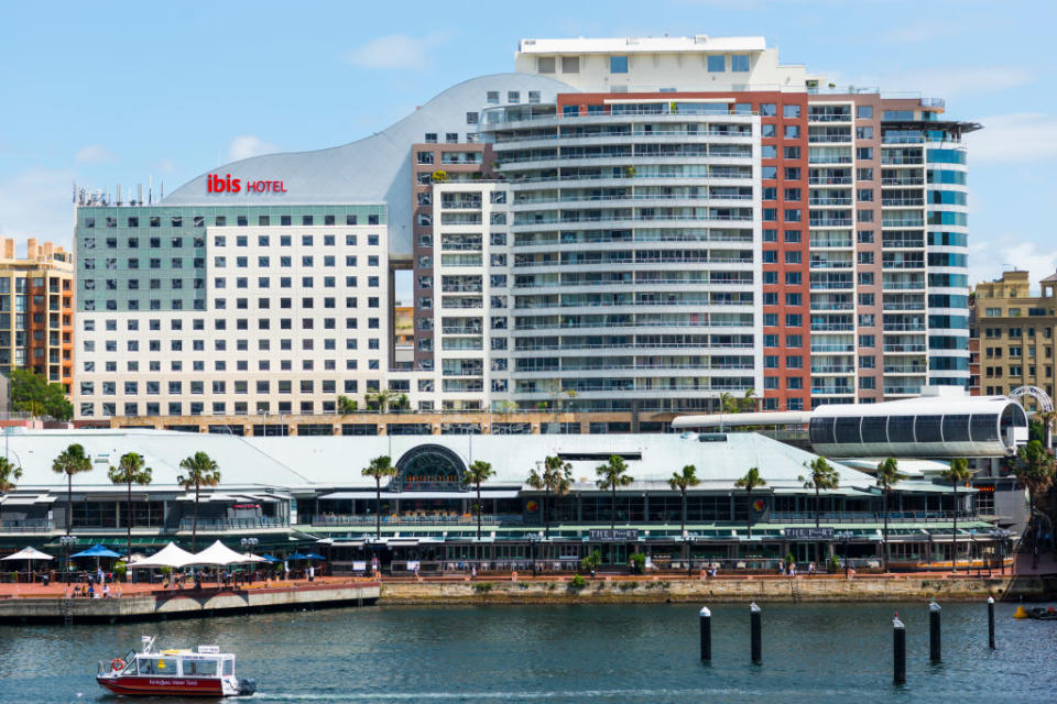 The Ibis in Darling Harbour is being used as a quarantine facility. Source: Getty