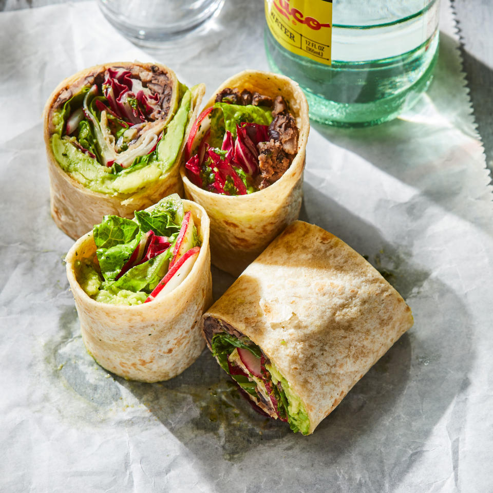 Black Bean Wraps with Greens & Cilantro Vinaigrette