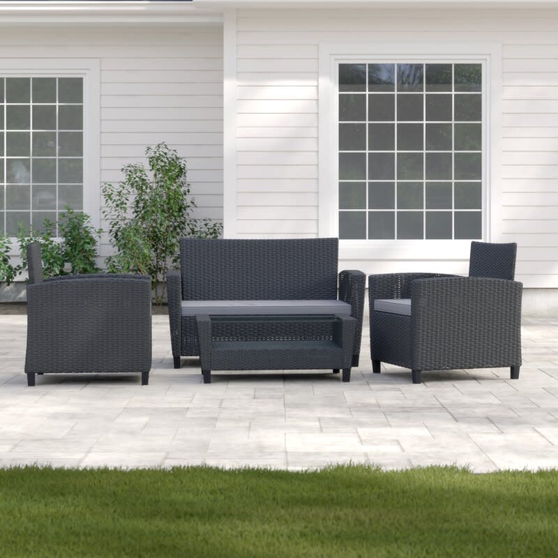 Expand your living space with a cozy outdoor living room. (Photo: Wayfair)