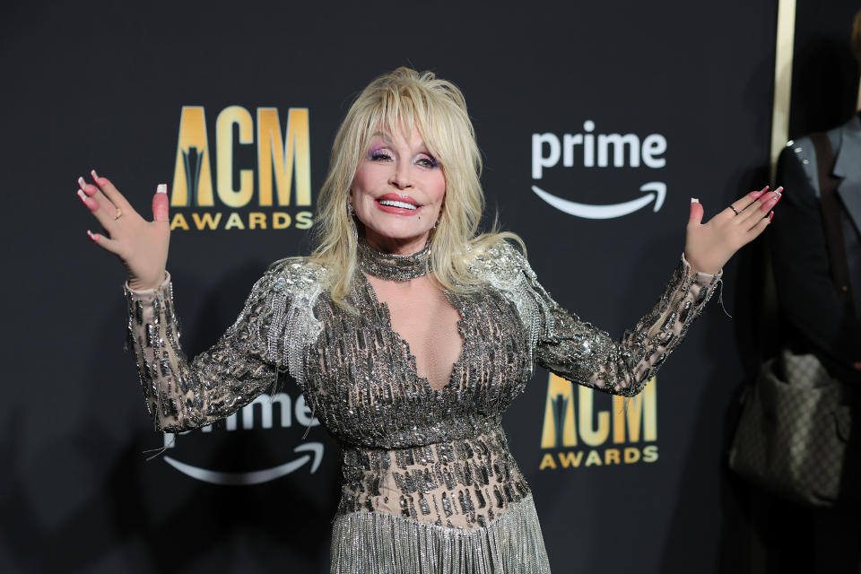 FRISCO, TEXAS - MAY 11: Dolly Parton attends the 58th Academy Of Country Music Awards at The Ford Center at The Star on May 11, 2023 in Frisco, Texas. (Photo by Theo Wargo/WireImage)