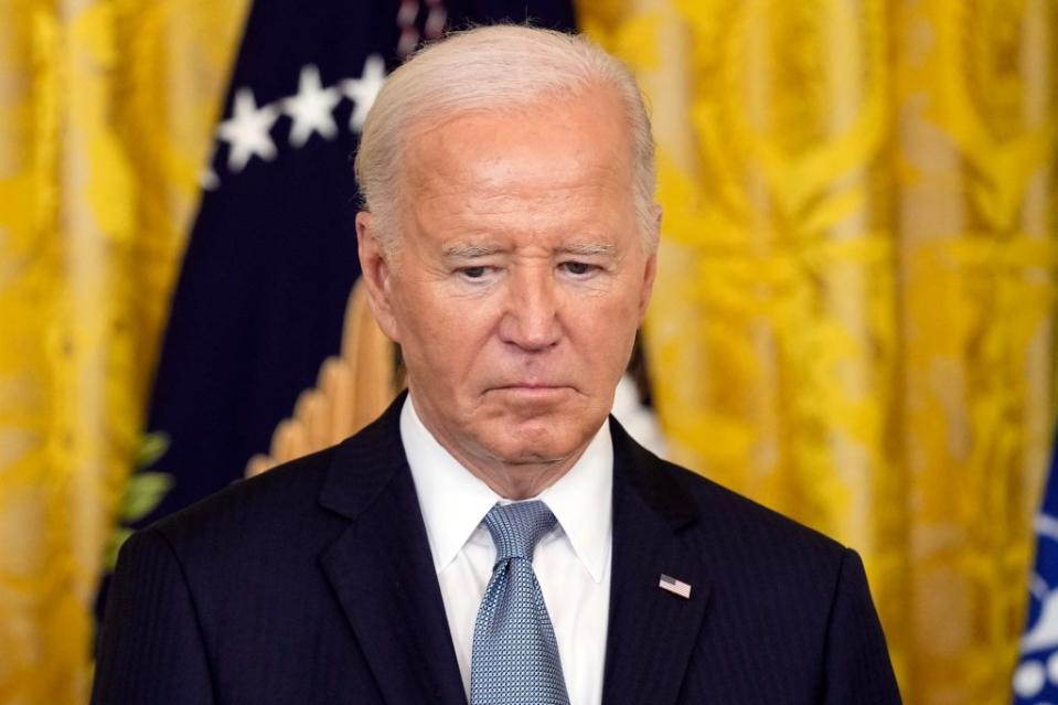 President Joe Biden announced on Sunday that he would not seek re-election. AP