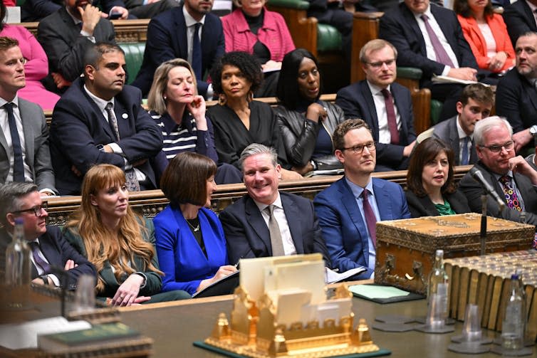 Labour MPs sitting in the House of Commons