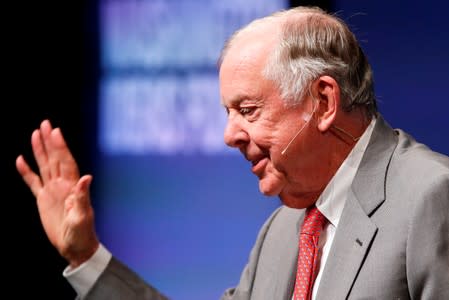 FILE PHOTO: Energy investor T. Boone Pickens participates in the Washington Ideas Forum, in Washington