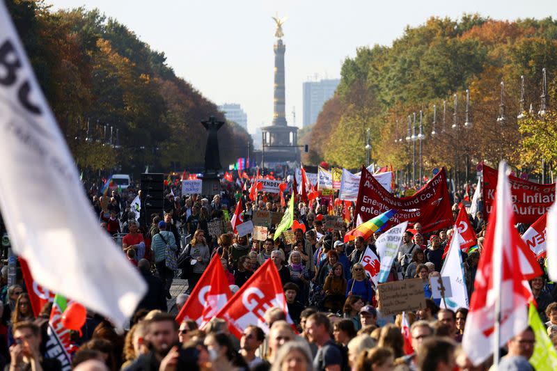 FILE PHOTO: Protest to promote energy independence from Russia, in Berlin