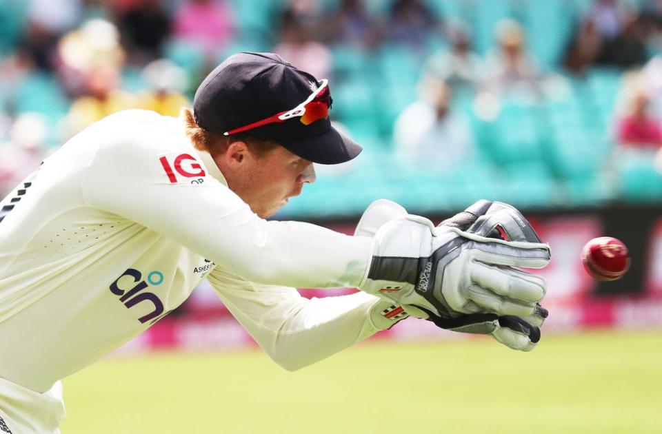Ollie Pope answered England’s injury SOS and claimed two catches as emergency wicketkeeper on the fourth day of the fourth Ashes Test in Sydney (Jason O’Brien/PA) (PA Wire)
