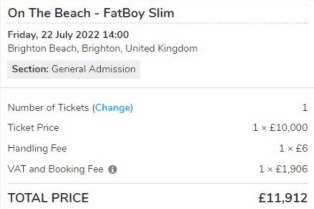 The Argus: The general admission ticket was found on Viagogo on May 24