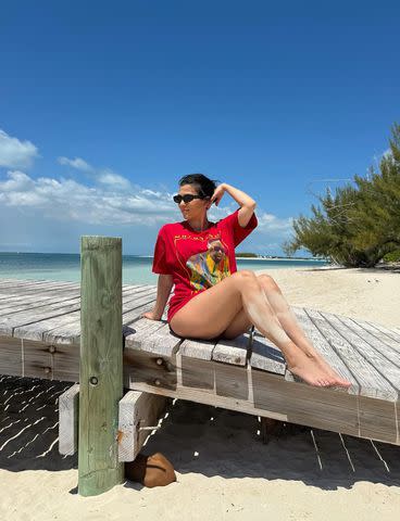 <p>Kourtney Kardashian/instagram</p> Kourtney Kardashian shares photos from her tropical 45th birthday trip