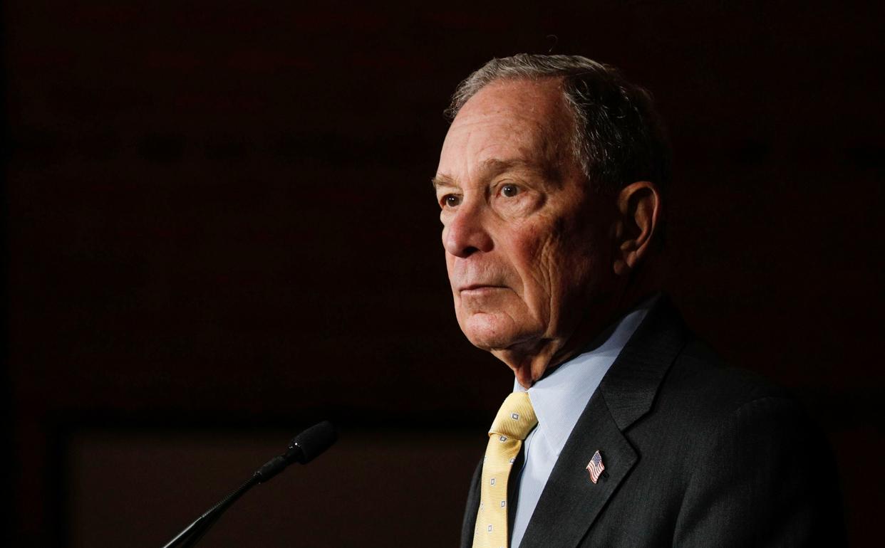 Michael Bloomberg, not so long ago a Republican, makes his debut on the debate stage with other contenders for this year's Democratic presidential nomination Wednesday evening in Las Vegas. (Photo: Bill Pugliano via Getty Images)