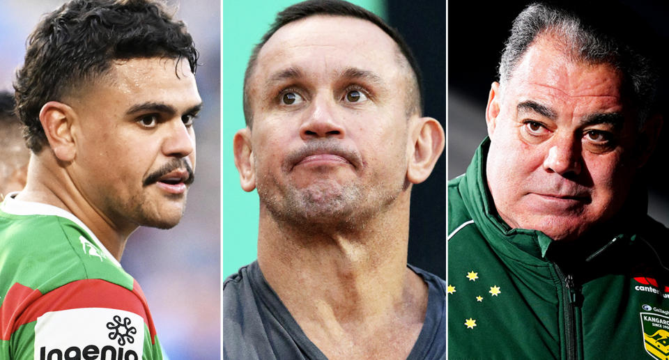 Latrell Mitchell, Matty Johns and Mal Meninga.