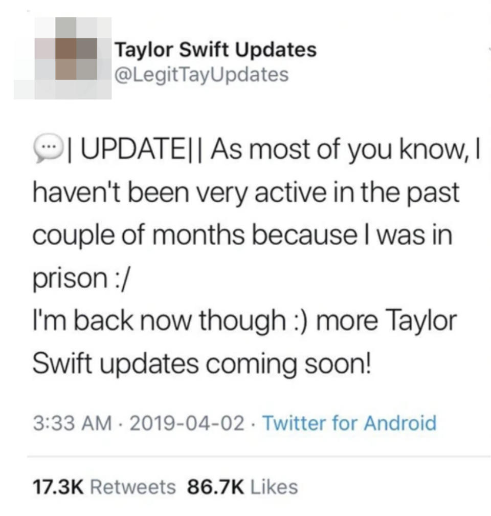 "more Taylor Swift updates coming soon!"