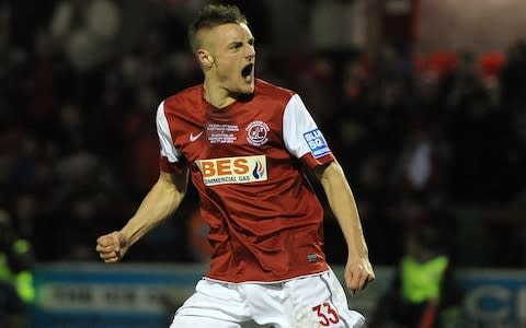 Jamie Vardy, pictured here in his Fleetwood Town days - Credit: Action