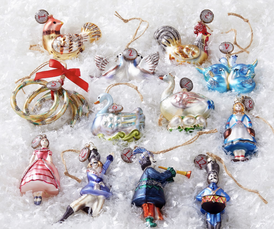 12 Days Of Christmas Ornament Set