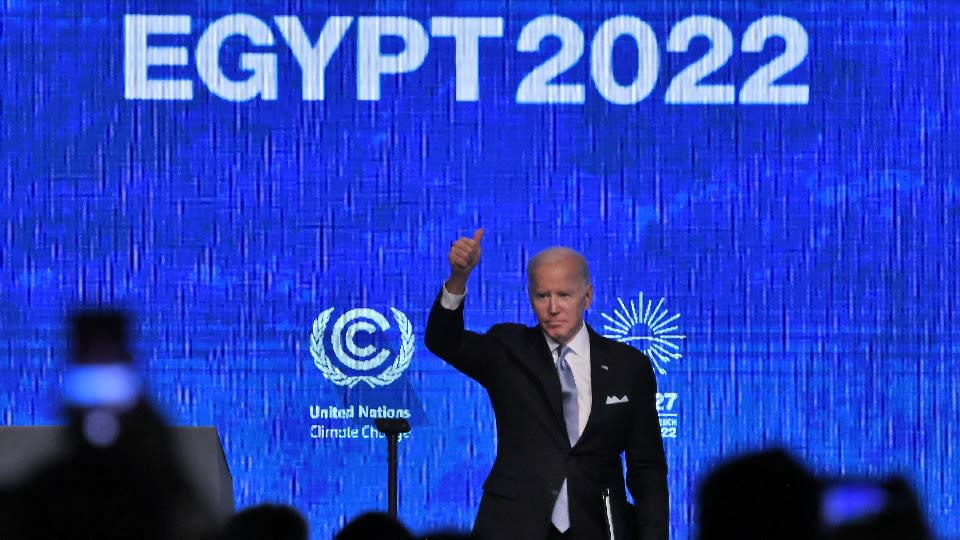 Biden promete en la COP27 cumplir objetivos ambientales para evitar un 'infierno climático'