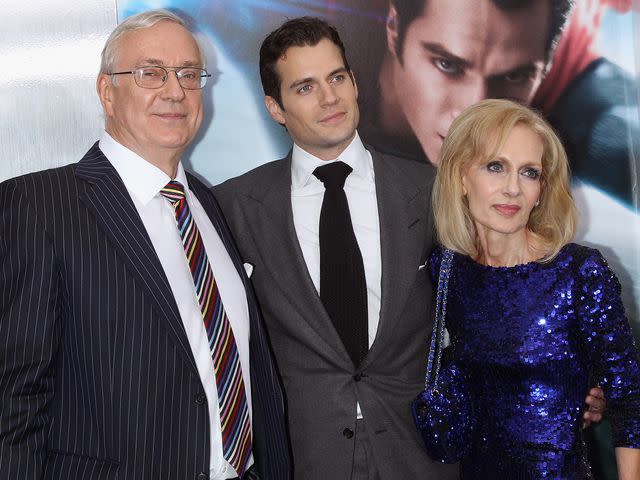 <p>Jim Spellman/WireImage</p> Henry Cavill with his father Colin Cavill and mother Marianne Cavill attend the "Man Of Steel" World Premiere on June 10, 2013 in New York City.