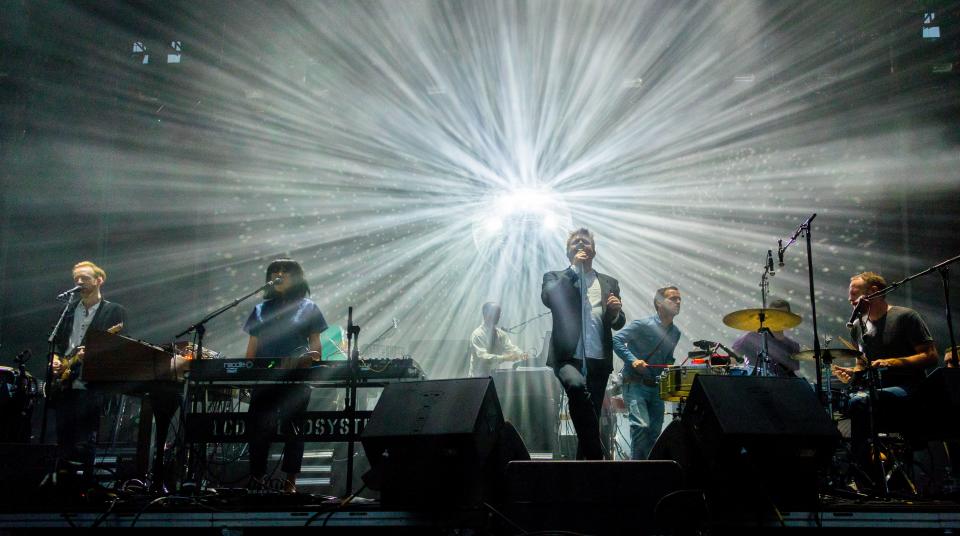 James Murphy of LCD Soundsystem performs on Day 1 of Outside Lands Music &amp; Arts Festival.