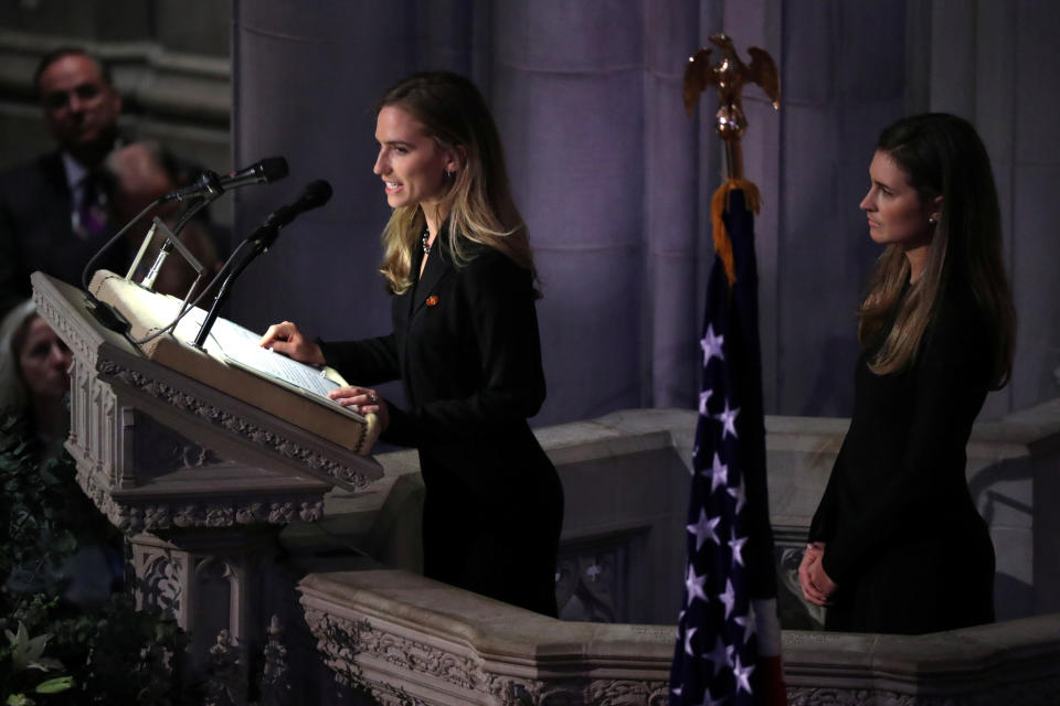 Lauren Bush and Ashley Walker Bush during the State Funeral for former President George H.W. Bush at the National Cathedral in Washington, D.C., Dec. 5, 2018. (Photo: Jonathan Ernst/Reuters)