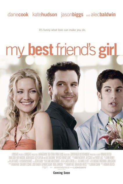 <b>My Best Friend’s Girl</b> <br> Another classic here that was so bad even the star slated it. Dane Cook (in the middle) took to his blog to compile a ten point list of mistakes. Criticisms included: "the left side of my face seems to be melting off of my skull", his "perfect porcelain flesh" and a stare that looks like his character has "fallen in love with a strand of Kate Hudson’s hair".