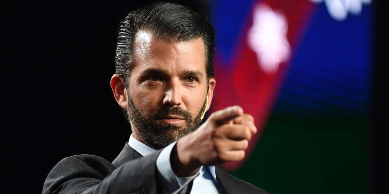 Donald Trump Jr. speaks at the Western Conservative Summit at the Colorado Convention Center July 12, 2019. (