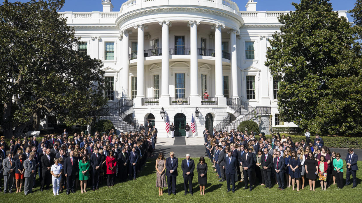 US President Donald J. Trump and White House Staff