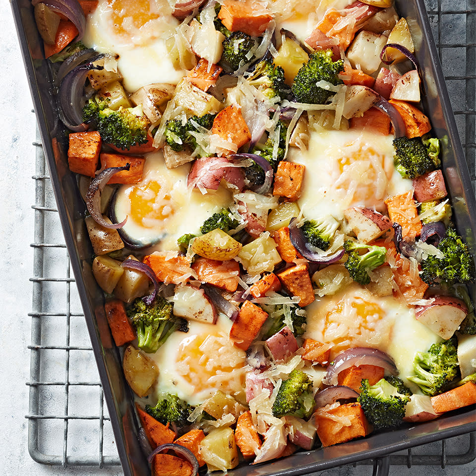 Baked Eggs with Roasted Vegetables