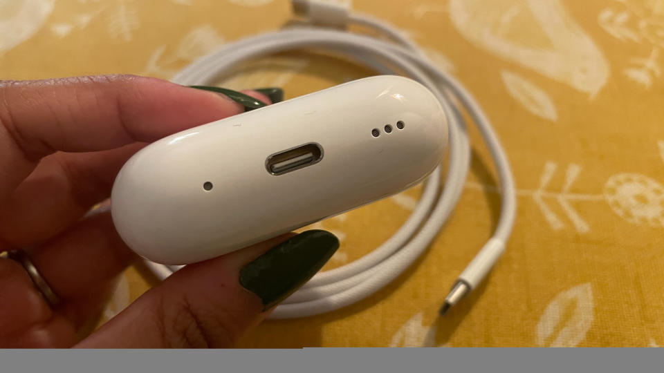 AirPods Pro 2's USB-C case in the hand