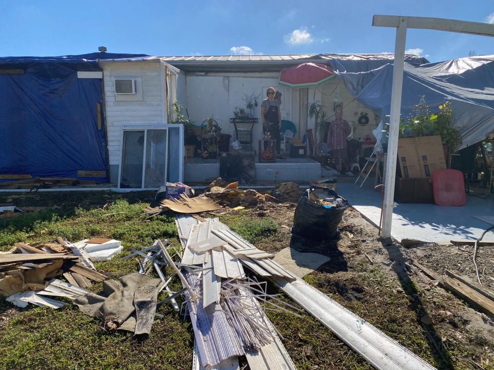 All Faiths Food Bank delivers food to people in Sarasota and DeSoto counties still recovering from Hurricane Ian. This home is in Lake Suzy, in DeSoto.