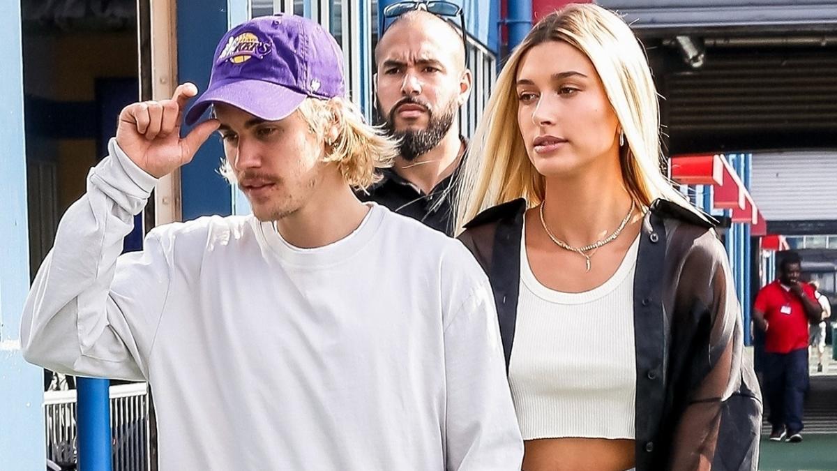 Hailey Baldwin shows off her long legs in denim shorts while out