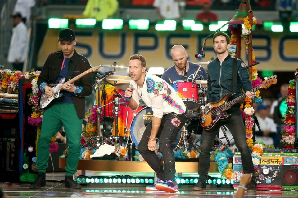 Coldplay performing at the 2016 Super Bowl | Christopher Polk/Getty