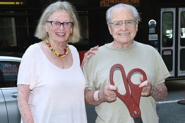 <p>Gary Gershoff/Getty Images</p> Actors Bonnie Bartlett and William Daniels attend the Artsquared Digital Art Launch, a project of COllective heART, at Bryant Park on August 20, 2019 in New York City.
