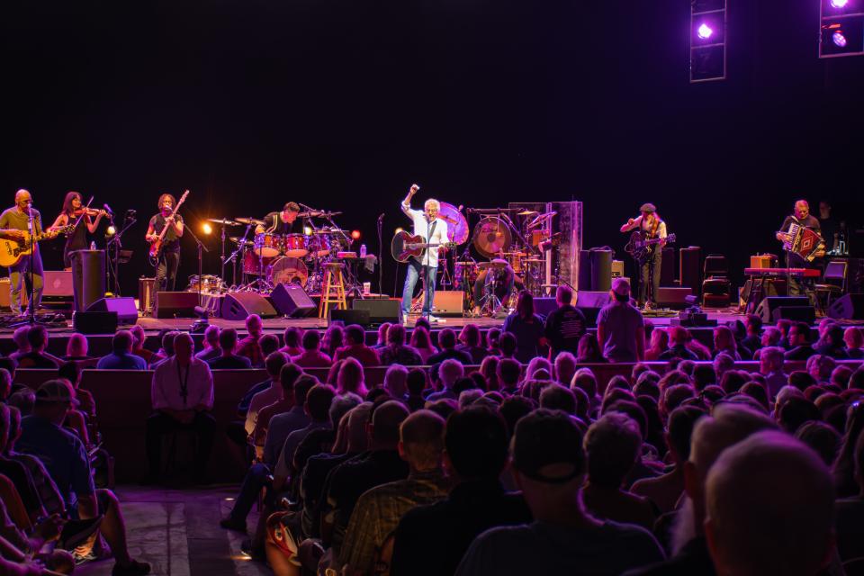 Roger Daltrey has an exceptional nine-piece band playing with him for his summer tour, which stopped at Wolf Trap in northern Virginia June 12, 2024.