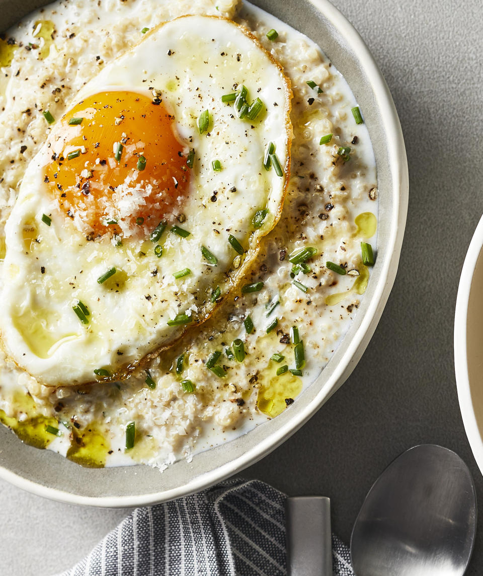 Quinoa Porridge With Crispy Fried Egg