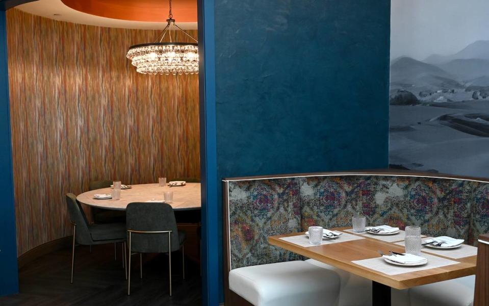 A semi-private dining nook beside a booth at Taverna Toscana at 1301 Sixth Ave. W. on Friday, May 10, 2024.