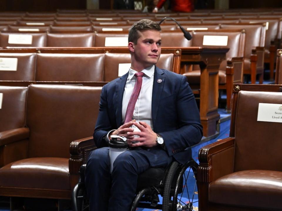Republican Rep. Madison Cawthorn of North Carolina in the House chamber ahead of the State of the Union address on March 1, 2022.