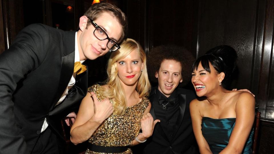 Actors Kevin McHale, Heather Morris, Josh Sussman, y Naya Rivera