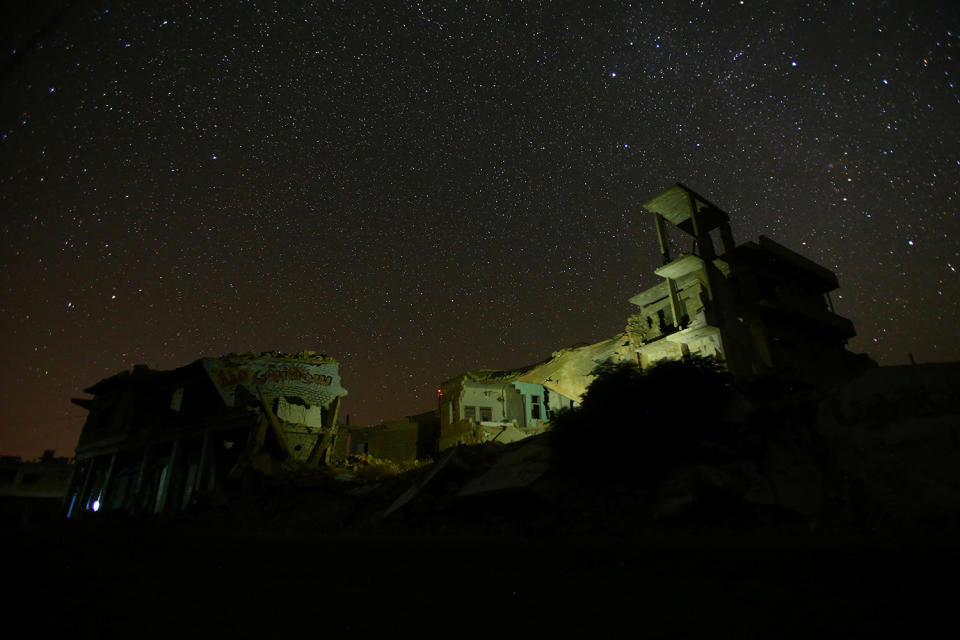 Starry nights and empty streets in Syria