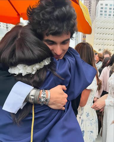 <p>Cameron Matthison/Instagram</p> Cameron Mathison's daughter Leila hugs her brother Lucas