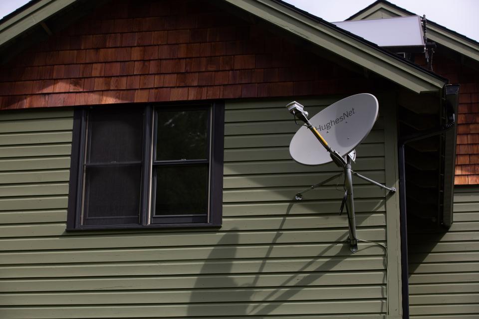 Lorraine Duvall, an author who spends most of the year in a home in a remote part of the Adirondacks, is unable to access high-speed broadband internet access. Her home in Keene, Essex County, is out of reach for any internet service provider nearby, and she uses a satellite through HughesNet to get internet at her home.