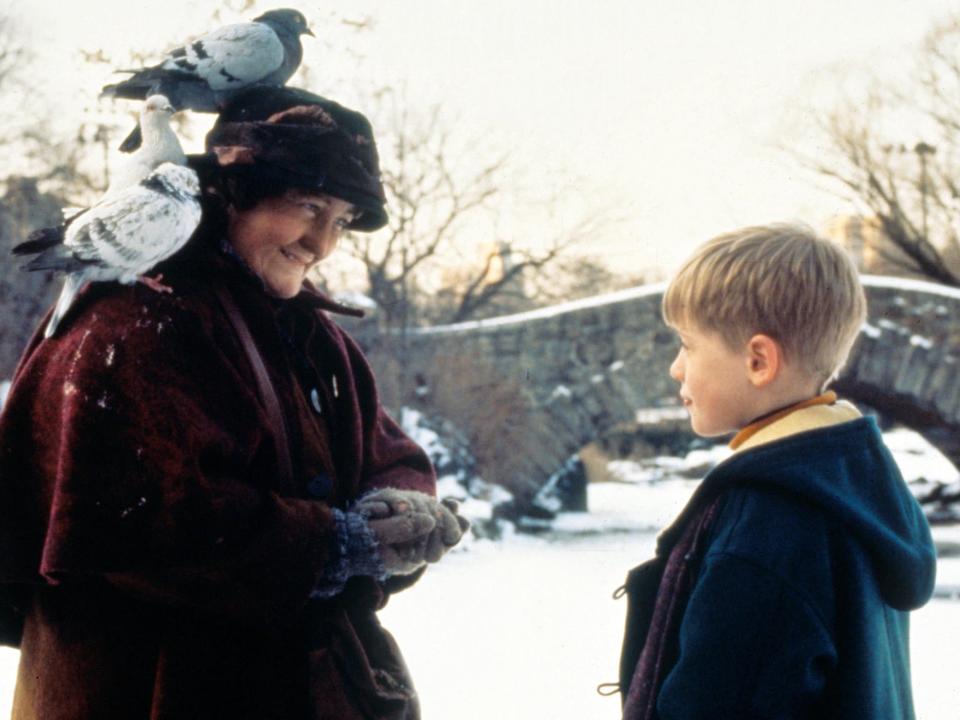 Brenda Fricker and Macaulay Culkin in Home Alone 2 (Rex Features)