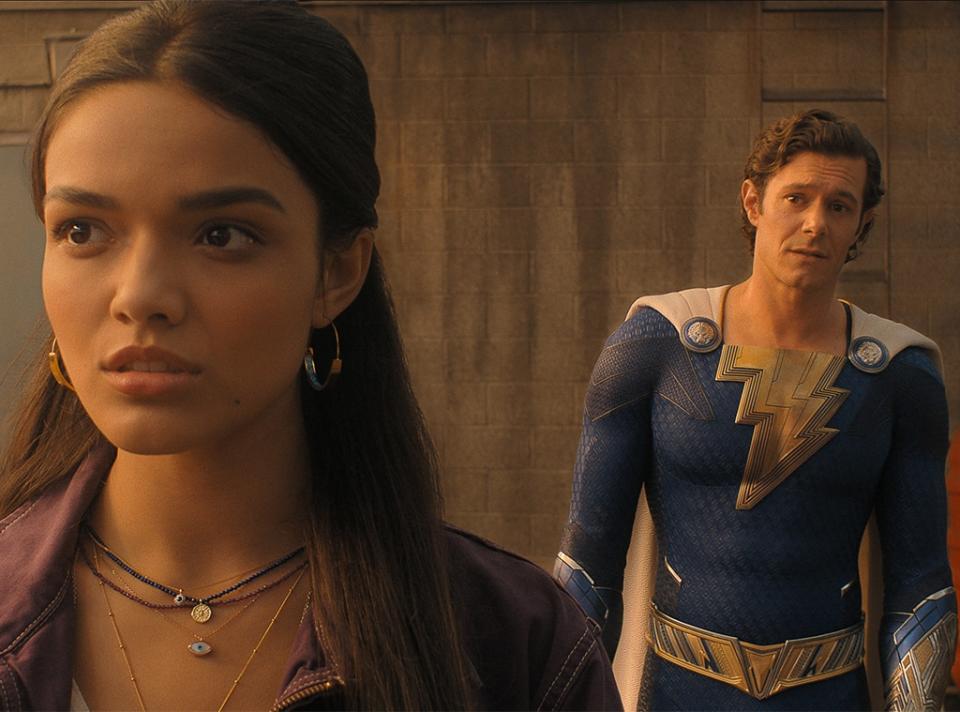 Rachel Zegler, Anthea, Adam Brody, Super Hero Freddy, Shazam! Fury of the Gods