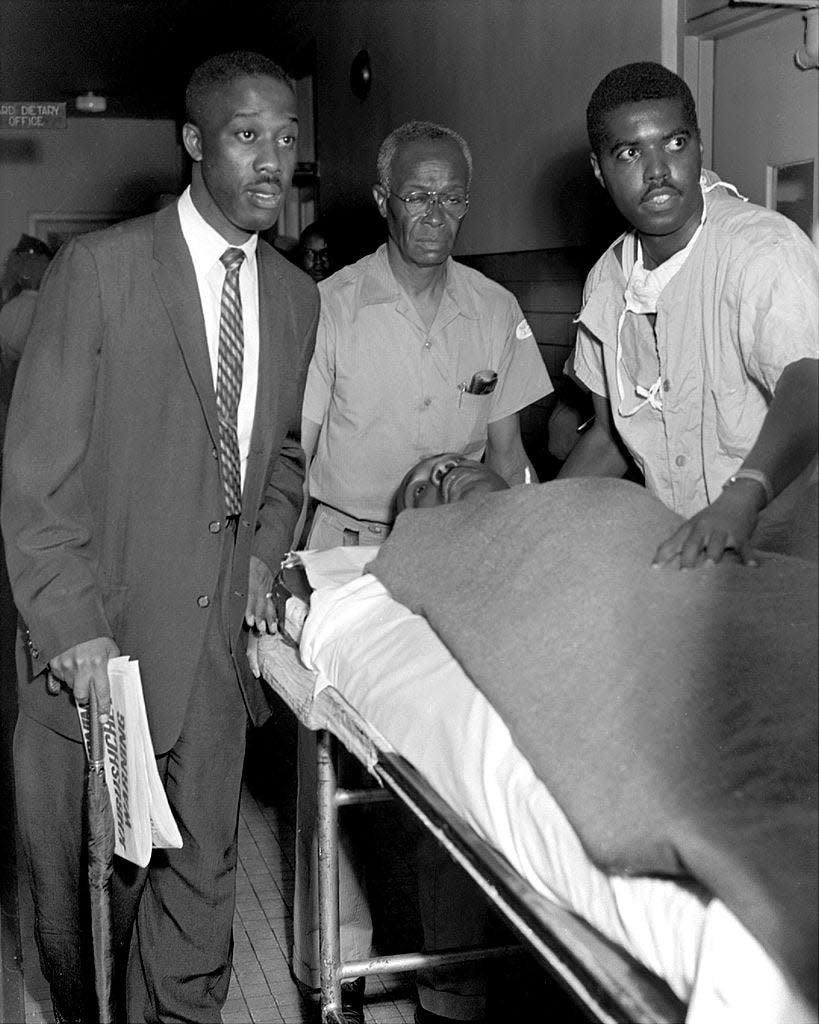 MLK wheeled into Harlem Hospital