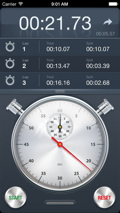 Stopwatch Plus 自動記錄並累加計算的碼錶，app說明由三嘻行動哇@Dr.愛瘋所提供