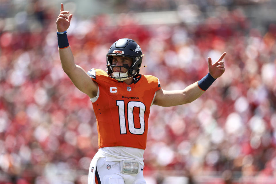 Bo Nix. (Kevin Sabitus/Getty Images)