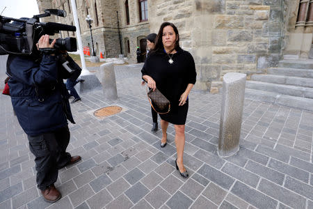 Former Canadian Justice Minister Jody Wilson-Raybould leaves West Block on Parliament Hill in Ottawa, Ontario, Canada, April 2, 2019. REUTERS/Chris Wattie