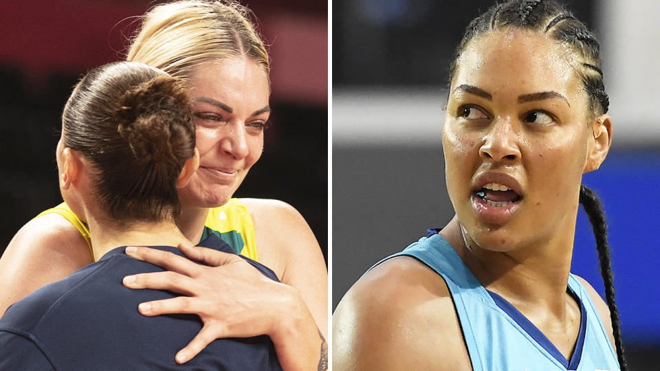 The Australian Opals were devastated after their Olympic quarter final drubbing at the hands of Team USA, with the absence of Liz Cambage a key factor. Pictures: Getty Images