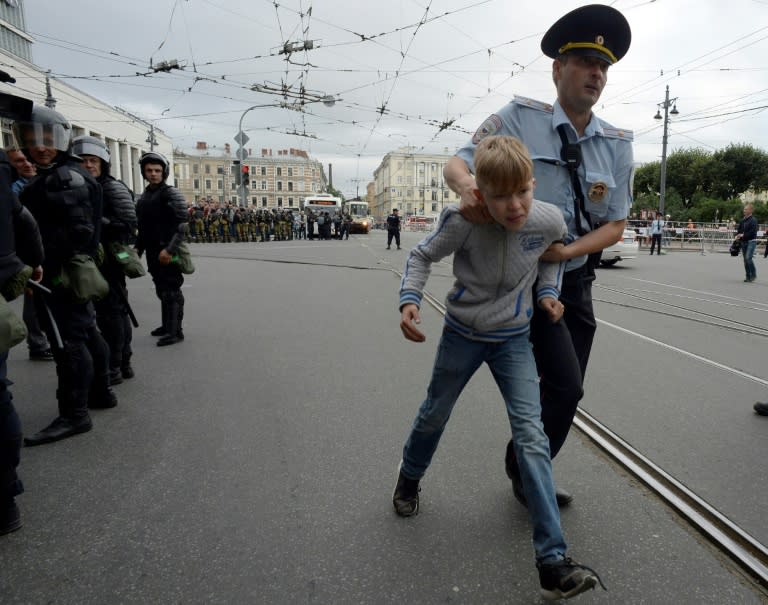 Police arrested over 1,000 people, mainly in Saint Petersburg and the Urals city of Ekaterinburg