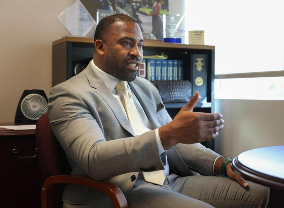 Rodney Jacobs, director of the Miami Civilian Investigative Panel, poses in his office on Tuesday, Oct. 25, 2022, in Miami.