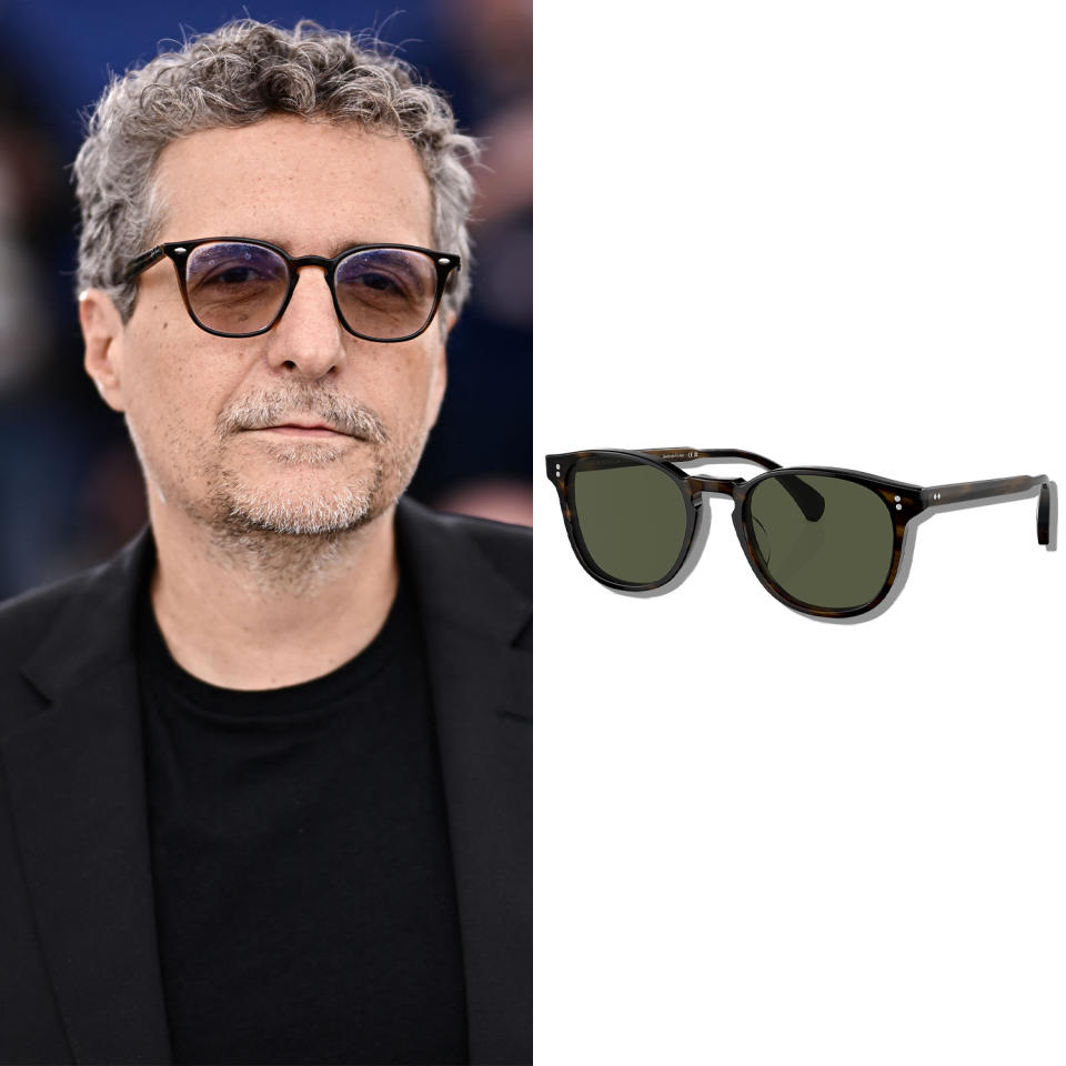 Kleber Mendonca next to a pair of sunglasses that look similar to the ones he was wearing at Cannes Film Festival